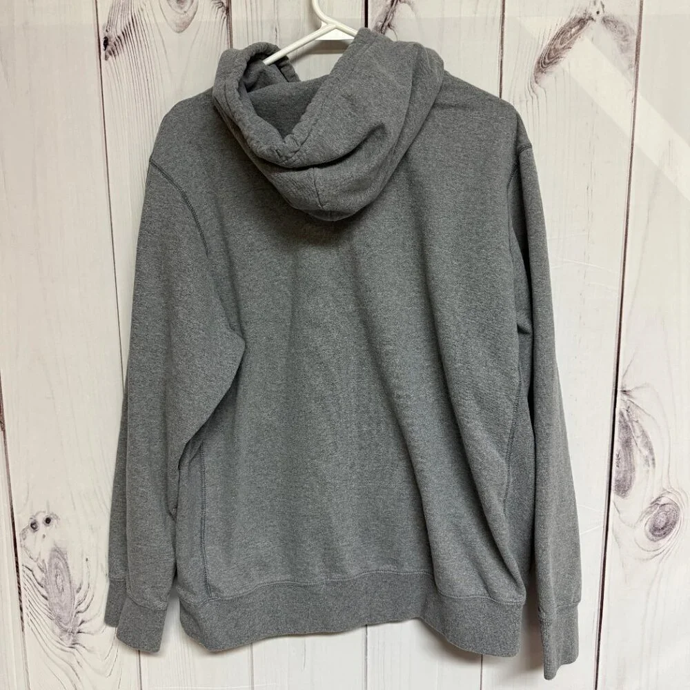 The North Face Heritage Patch Hoodie Men’s Large‎ Gray Kangaroo Pocket EUC